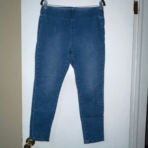 Soft Surroundings Denim Jeans Jeggings Pull On Pants Medium‎ Petite Blue Wash